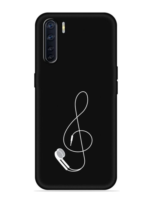 Music Earphone Vector Embossed Soft Silicone Case for Oppo F15 Zapvi