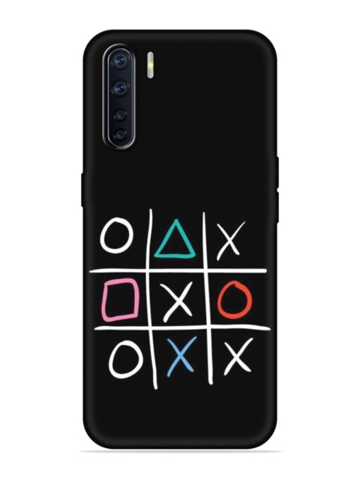 Super Neon Tic-Tac-Toe Embossed Soft Silicone Case for Oppo F15 Zapvi