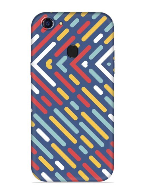 Colored Lines Embossed Soft Silicone Case for Oppo F7 Zapvi