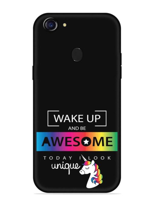 Inspirational Quote Unicorn Embossed Soft Silicone Case for Oppo F7 Zapvi