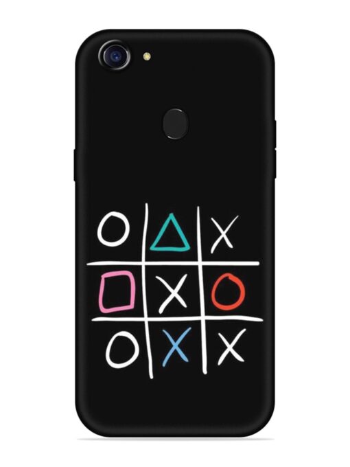 Super Neon Tic-Tac-Toe Embossed Soft Silicone Case for Oppo F7 Zapvi