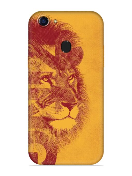 Gold Lion Crown Art Embossed Soft Silicone Case for Oppo F7 Zapvi