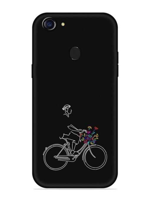 Minimalist Cycle Art Embossed Soft Silicone Case for Oppo F7 Zapvi