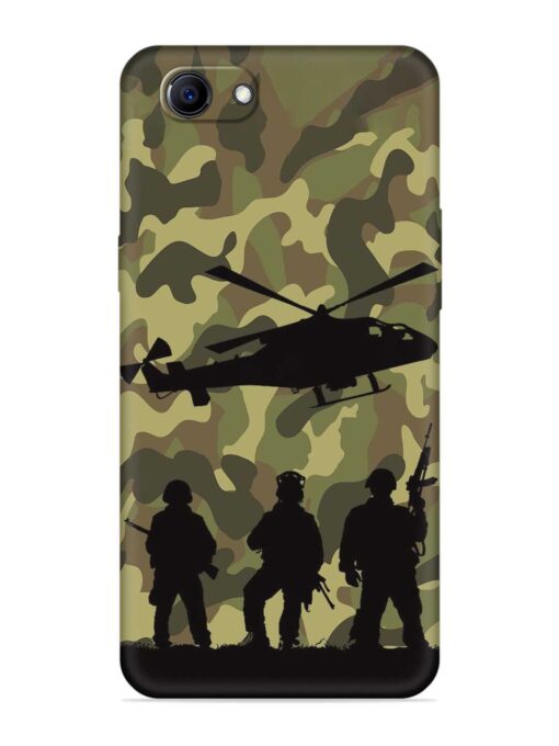 Army Heros Embossed Soft Silicone Case for Oppo F7 Youth Zapvi