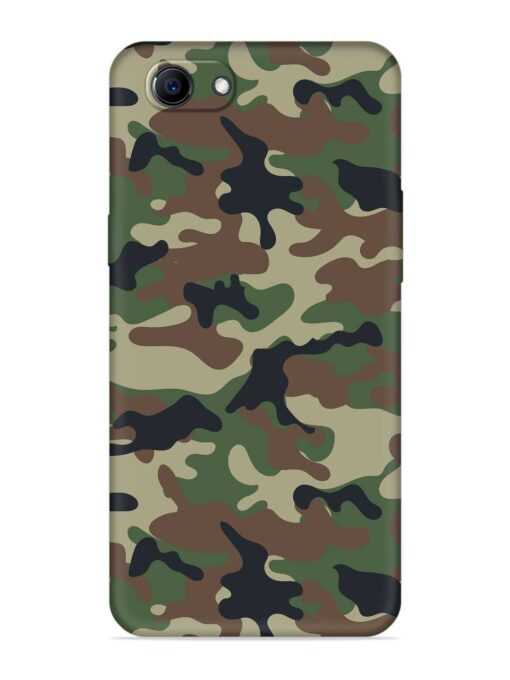 Army Military Camouflage Dark Green Embossed Soft Silicone Case for Oppo F7 Youth Zapvi