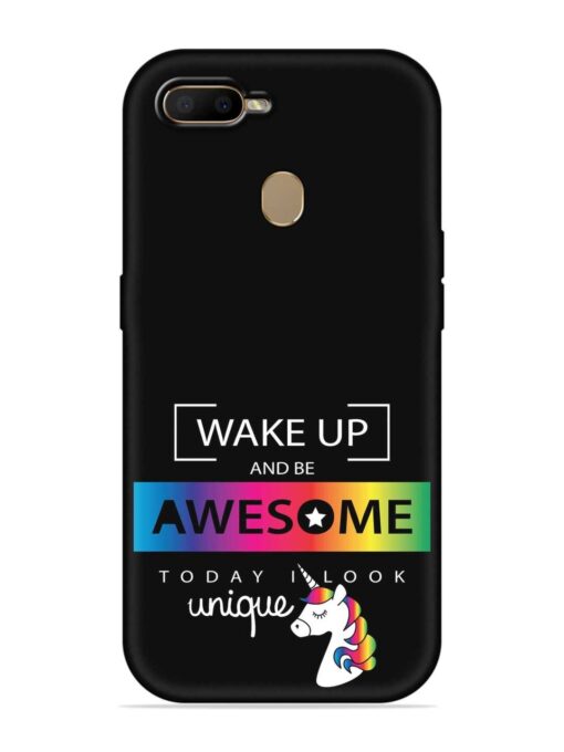 Inspirational Quote Unicorn Embossed Soft Silicone Case for Oppo F9 Pro Zapvi