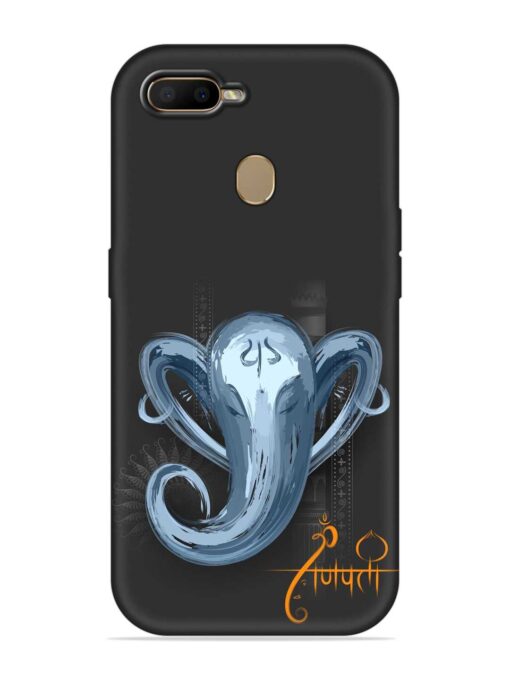 Illustration Lord Ganpati Embossed Soft Silicone Case for Oppo F9 Pro Zapvi