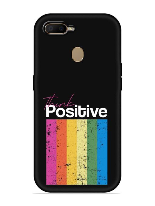 Think Positive Typography Embossed Soft Silicone Case for Oppo F9 Pro Zapvi