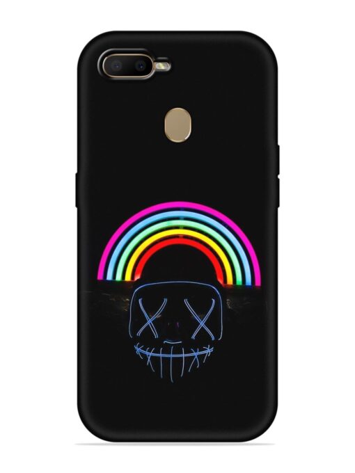 Mask Rainbow Embossed Soft Silicone Case for Oppo F9 Pro Zapvi