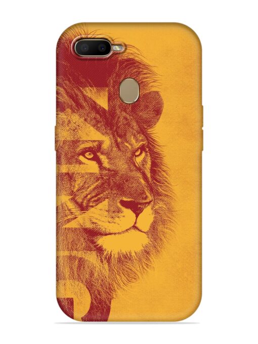 Gold Lion Crown Art Embossed Soft Silicone Case for Oppo F9 Pro Zapvi