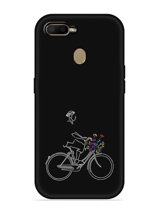 Minimalist Cycle Art Embossed Soft Silicone Case for Oppo F9 Pro Zapvi