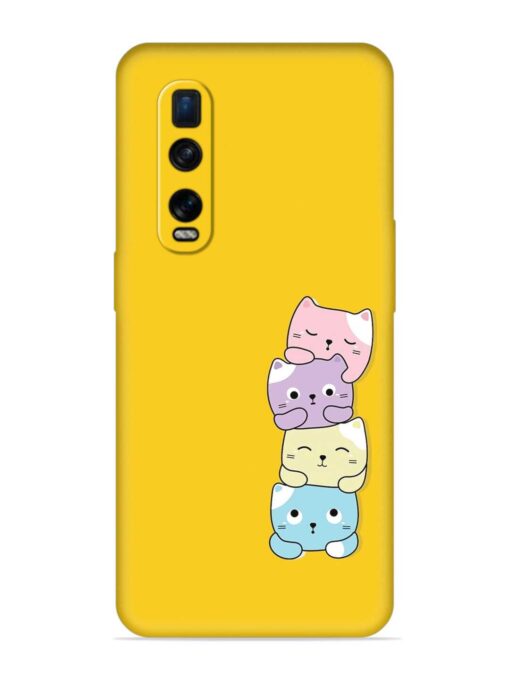 Cartoon Anime Embossed Soft Silicone Case for Oppo Find X2 Pro Zapvi