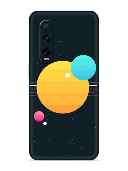 Round Vector Art Embossed Soft Silicone Case for Oppo Find X2 Pro Zapvi