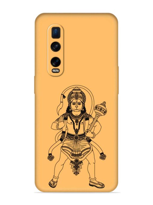 Indian God Hanuman Embossed Soft Silicone Case for Oppo Find X2 Pro Zapvi