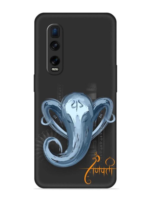 Illustration Lord Ganpati Embossed Soft Silicone Case for Oppo Find X2 Pro Zapvi