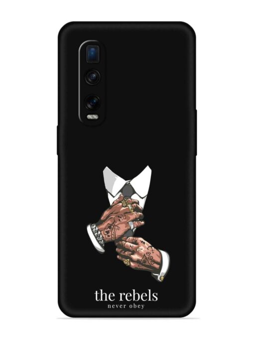 Rebels Slogan Man Embossed Soft Silicone Case for Oppo Find X2 Pro Zapvi