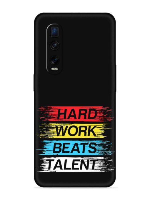 Hard Work Beats Embossed Soft Silicone Case for Oppo Find X2 Pro Zapvi