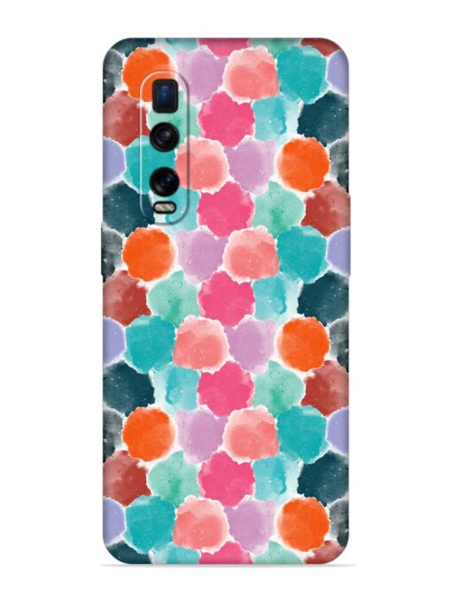 Colorful Seamless Pattern Embossed Soft Silicone Case for Oppo Find X2 Pro Zapvi