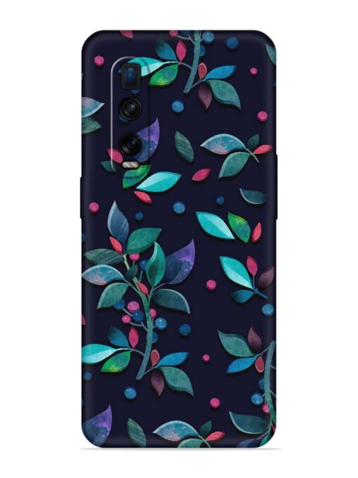 Decorative Watercolor Flower Embossed Soft Silicone Case for Oppo Find X2 Pro Zapvi