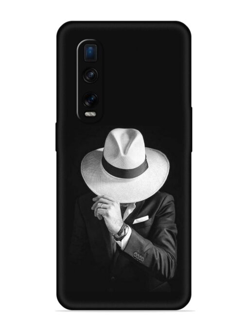 Men Under Hat Embossed Soft Silicone Case for Oppo Find X2 Pro Zapvi