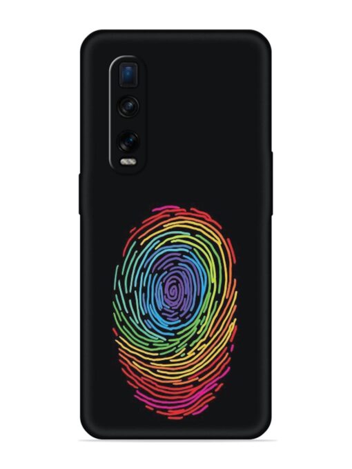 Fingerprint Of Thumb Art Embossed Soft Silicone Case for Oppo Find X2 Pro Zapvi