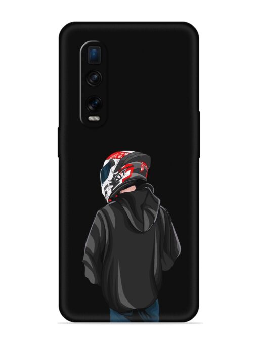 Motorcycle Rider Embossed Soft Silicone Case for Oppo Find X2 Pro Zapvi