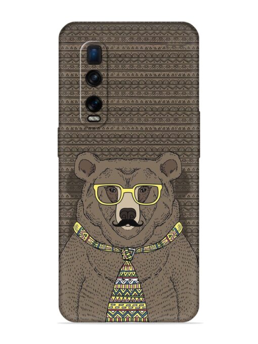 Grizzly Bear Embossed Soft Silicone Case for Oppo Find X2 Pro Zapvi