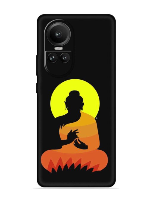 Buddha Art Black Embossed Soft Silicone Case for Oppo Reno 10 (5G) Zapvi