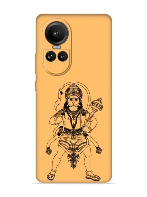 Indian God Hanuman Embossed Soft Silicone Case for Oppo Reno 10 (5G) Zapvi