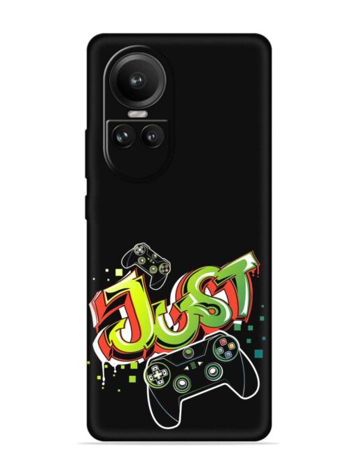 Graffiti Gamepad Illustration Embossed Soft Silicone Case for Oppo Reno 10 (5G) Zapvi