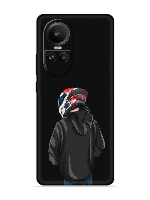 Motorcycle Rider Embossed Soft Silicone Case for Oppo Reno 10 (5G) Zapvi