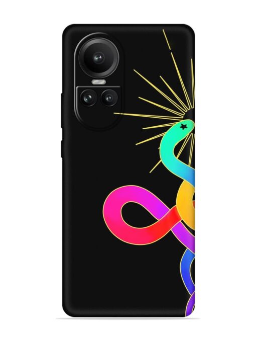 Art Geometric Abstraction Embossed Soft Silicone Case for Oppo Reno 10 (5G) Zapvi