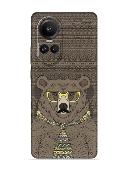 Grizzly Bear Embossed Soft Silicone Case for Oppo Reno 10 (5G) Zapvi