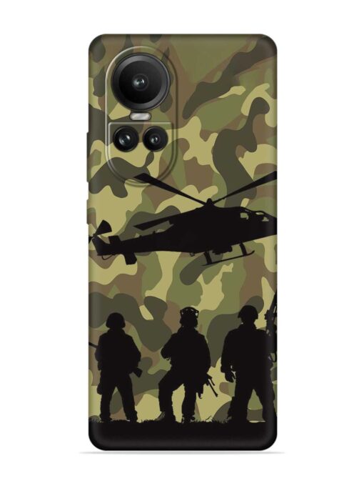 Army Heros Embossed Soft Silicone Case for Oppo Reno 10 Pro (5G) Zapvi