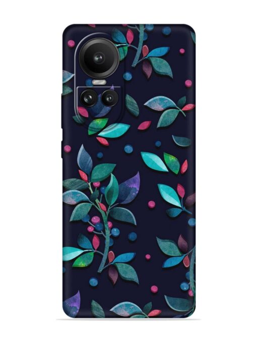 Decorative Watercolor Flower Embossed Soft Silicone Case for Oppo Reno 10 Pro (5G) Zapvi