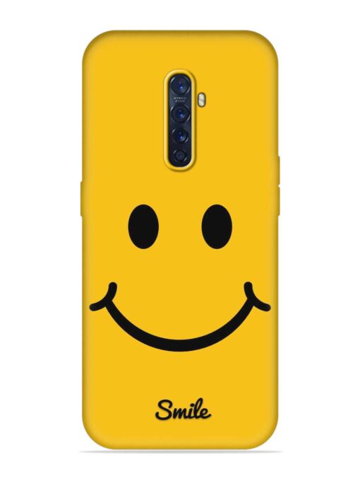 Yellow Smiley Embossed Soft Silicone Case for Oppo Reno 2F Zapvi