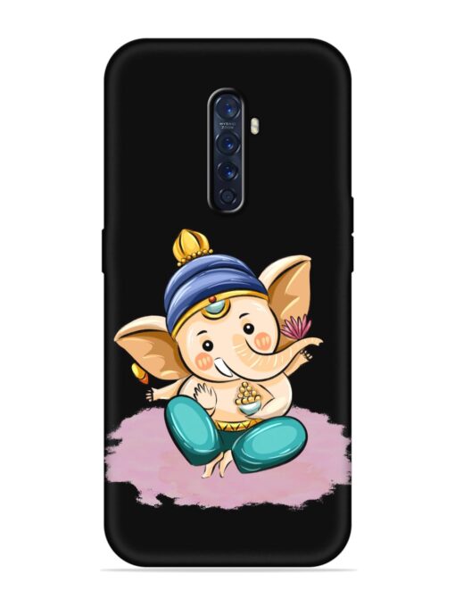 Bal Ganesh Vector Art Embossed Soft Silicone Case for Oppo Reno 2F Zapvi