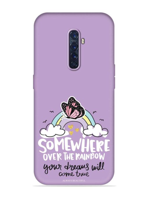 Rainbow Butterfly Design Embossed Soft Silicone Case for Oppo Reno 2F Zapvi