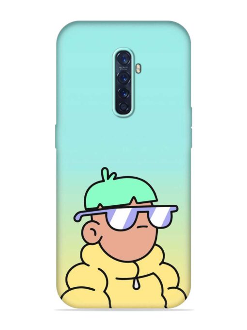 Doodles Cool Character Embossed Soft Silicone Case for Oppo Reno 2F Zapvi