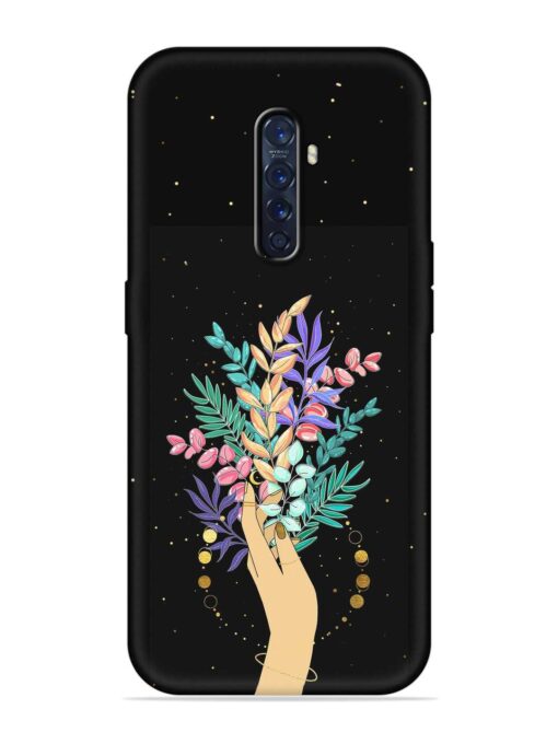 Flower On Hand Embossed Soft Silicone Case for Oppo Reno 2F Zapvi