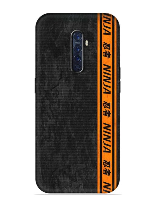 Ninja Srtips Embossed Soft Silicone Case for Oppo Reno 2F Zapvi