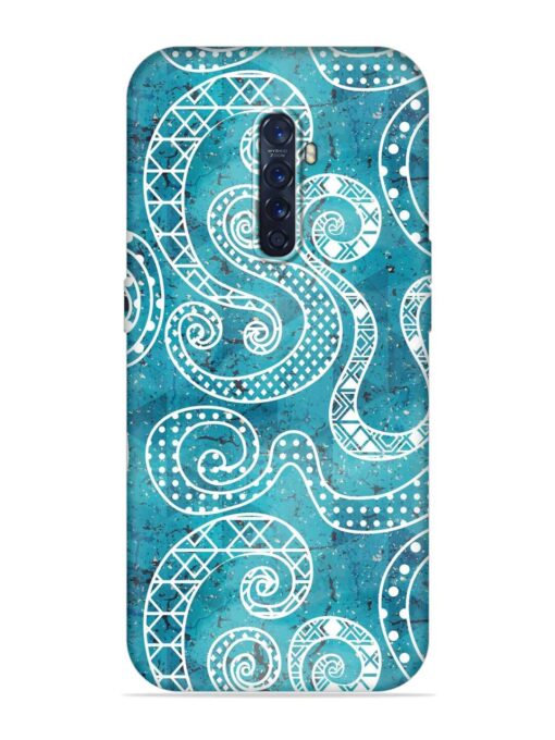 Vintage Curved Seamless Embossed Soft Silicone Case for Oppo Reno 2F Zapvi