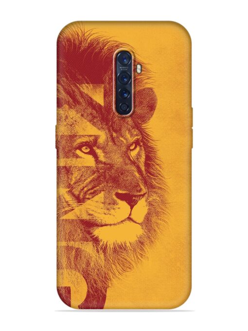 Gold Lion Crown Art Embossed Soft Silicone Case for Oppo Reno 2F Zapvi