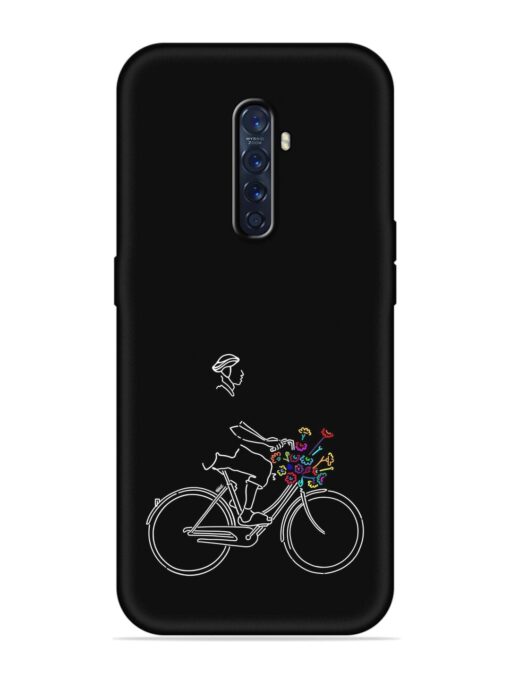 Minimalist Cycle Art Embossed Soft Silicone Case for Oppo Reno 2F Zapvi