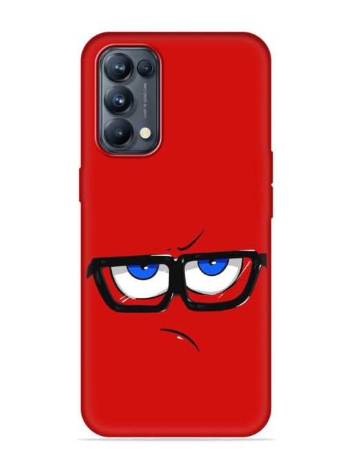 Rad Angry Face Embossed Soft Silicone Case for Oppo Reno 5 Pro (5G) Zapvi