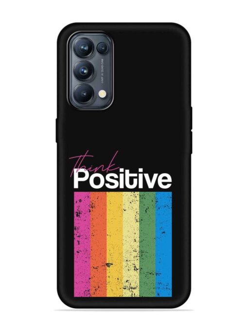 Think Positive Typography Embossed Soft Silicone Case for Oppo Reno 5 Pro (5G) Zapvi