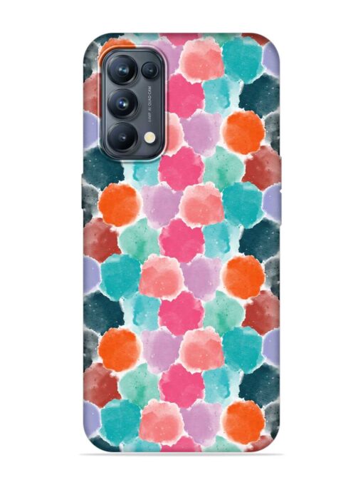 Colorful Seamless Pattern Embossed Soft Silicone Case for Oppo Reno 5 Pro (5G) Zapvi