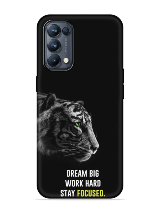 Dream Big Work Hard Embossed Soft Silicone Case for Oppo Reno 5 Pro (5G) Zapvi