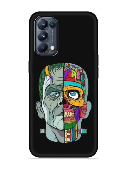 Men Vs Skull Embossed Soft Silicone Case for Oppo Reno 5 Pro (5G) Zapvi