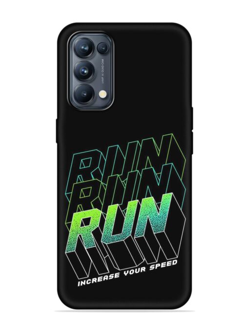 Run Embossed Soft Silicone Case for Oppo Reno 5 Pro (5G) Zapvi